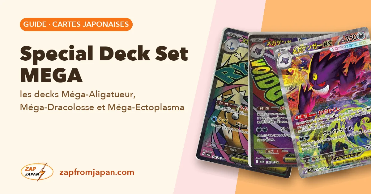 Special Deck Set MEGA : les decks Méga-Aligatueur, Méga-Dracolosse et Méga-Ectoplasma