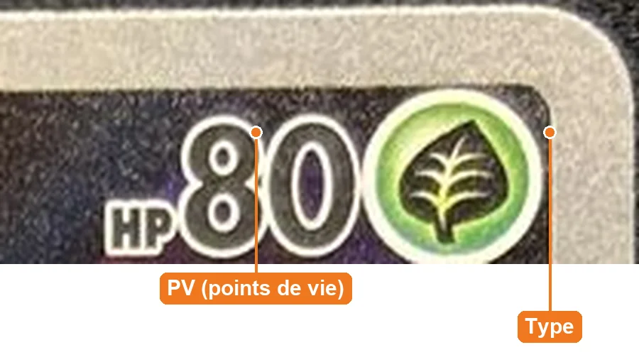 PV et symbole du type d'une carte